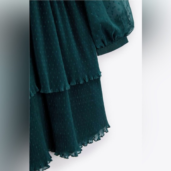 Zara short Dotted Mesh Dress - Picture 9 of 9